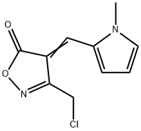 (4E)-3-(chloromethyl)-4-[(1-methyl-1H-pyrrol-2-yl)methylene]isoxazol-5(4H)-one Structure