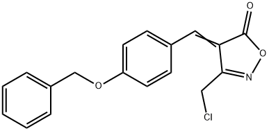 (4E)-4-[4-(benzyloxy)benzylidene]-3-(chloromethyl)isoxazol-5(4H)-one Struktur