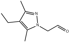 2-(4-乙基-3,5-二甲基-1H-吡唑-1-基)乙醛, 1170049-40-7, 结构式