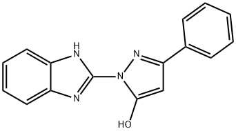 1-(1H-ベンズイミダゾール-2-イル)-3-フェニル-1H-ピラゾール-5-オール 化学構造式