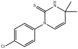 1-(4-chlorophenyl)-4,4-dimethyl-1,4-dihydropyrimidine-2-thiol Struktur