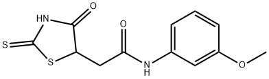 2-(2-mercapto-4-oxo-4,5-dihydro-1,3-thiazol-5-yl)-N-(3-methoxyphenyl)acetamide Struktur