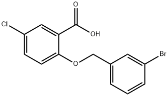2-[(3-bromobenzyl)oxy]-5-chlorobenzoic acid Structure