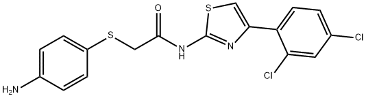 2-[(4-aminophenyl)thio]-N-[4-(2,4-dichlorophenyl)-1,3-thiazol-2-yl]acetamide,901212-02-0,结构式