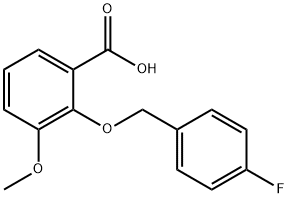 2-[(4-fluorobenzyl)oxy]-3-methoxybenzoic acid Struktur