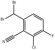 2-chloro-6-(dibromomethyl)-3-fluorobenzonitrile Structure