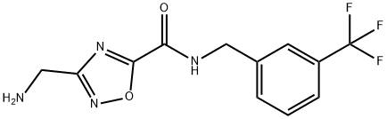 3-(aminomethyl)-N-[3-(trifluoromethyl)benzyl]-1,2,4-oxadiazole-5-carboxamide Structure