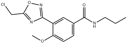 3-[5-(chloromethyl)-1,2,4-oxadiazol-3-yl]-4-methoxy-N-propylbenzamide Structure