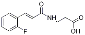 3-{[(2E)-3-(2-fluorophenyl)prop-2-enoyl]amino}propanoic acid Struktur