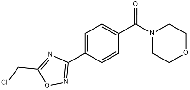 4-{4-[5-(chloromethyl)-1,2,4-oxadiazol-3-yl]benzoyl}morpholine Structure