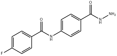 4-fluoro-N-[4-(hydrazinocarbonyl)phenyl]benzamide Struktur