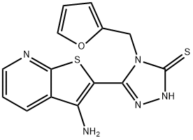 5-(3-aminothieno[2,3-b]pyridin-2-yl)-4-(2-furylmethyl)-4H-1,2,4-triazole-3-thiol Structure