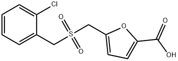 5-{[(2-chlorobenzyl)sulfonyl]methyl}-2-furoic acid Structure