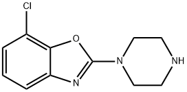 7-chloro-2-piperazin-1-yl-1,3-benzoxazole Struktur