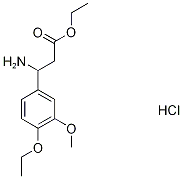 ethyl 3-amino-3-(4-ethoxy-3-methoxyphenyl)propanoate hydrochloride Struktur