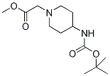 methyl {4-[(tert-butoxycarbonyl)amino]piperidin-1-yl}acetate Structure