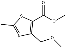 4-(メトキシメチル)-2-メチル-1,3-チアゾール-5-カルボン酸メチル 化学構造式