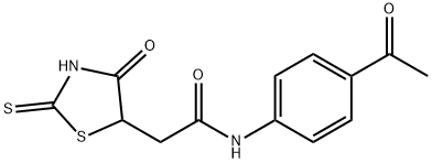 N-(4-acetylphenyl)-2-(2-mercapto-4-oxo-4,5-dihydro-1,3-thiazol-5-yl)acetamide Structure