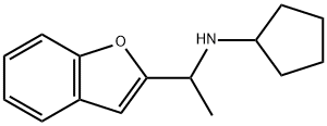 N-[1-(1-苯并呋喃-2-基)乙基]-N-环戊胺, 1019580-52-9, 结构式