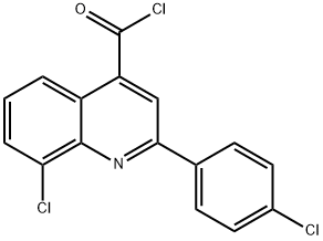 8-chloro-2-(4-chlorophenyl)quinoline-4-carbonyl chloride Structure