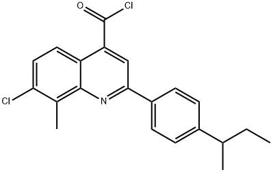 2-(4-sec-butylphenyl)-7-chloro-8-methylquinoline-4-carbonyl chloride Struktur
