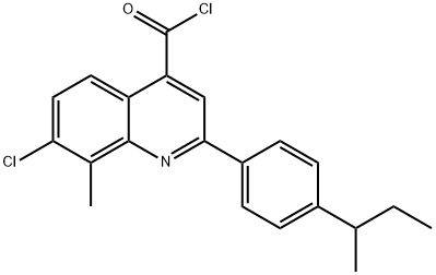 2-(4-sec-butylphenyl)-7-chloro-8-methylquinoline-4-carbonyl chloride Structure