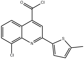 8-chloro-2-(5-methyl-2-thienyl)quinoline-4-carbonyl chloride Structure