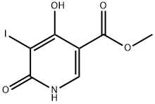 4,6-ジヒドロキシ-5-ヨードニコチン酸メチル 化学構造式