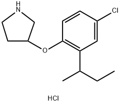 3-[2-(sec-Butyl)-4-chlorophenoxy]pyrrolidinehydrochloride Structure