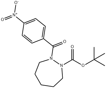 tert-Butyl 2-(4-nitrobenzoyl)-1,2-diazepane-1-carboxylate Structure