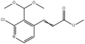 (E)-3-(2-氯-3-(二甲氧基甲基)吡啶-4-基)丙烯酸甲酯, 1186405-24-2, 结构式