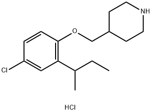 4-{[2-(sec-Butyl)-4-chlorophenoxy]-methyl}piperidine hydrochloride Struktur