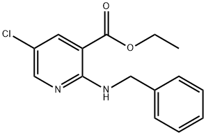 Ethyl 2-(benzylamino)-5-chloronicotinate Structure