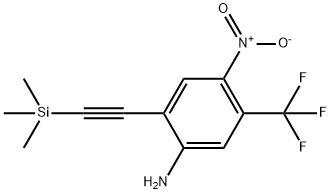 4-Nitro-5-(trifluoromethyl)-2-[2-(trimethylsilyl)-ethynyl]phenylamine Structure