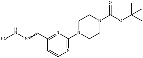 tert-Butyl 4-{4-[amino(hydroxyimino)methyl]-2-pyrimidinyl}tetrahydro-1(2H)-pyrazinecarboxylate Struktur