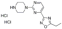 4-(5-エチル-1,2,4-オキサジアゾール-3-イル)-2-ピペラジン-1-イルピリミジン二塩酸塩 化学構造式