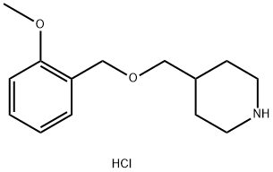 4-{[(2-Methoxybenzyl)oxy]methyl}piperidinehydrochloride 结构式