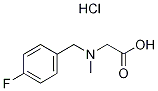 [(4-Fluoro-benzyl)-methyl-amino]-acetic acidhydrochloride Struktur