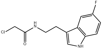 2-氯-N-[2-(5-氟-1H-吲哚-3-基)乙基]乙酰胺, 895641-21-1, 结构式