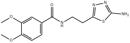 benzamide, N-[2-(5-amino-1,3,4-thiadiazol-2-yl)ethyl]-3,4- Structure