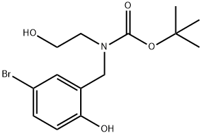 (5-溴-2-羟基苄基)(2-羟基乙基)氨基甲酸叔丁酯, 1217862-54-8, 结构式