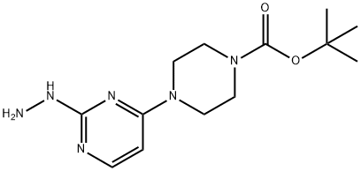 tert-Butyl 4-(2-hydrazinopyrimidin-4-yl)-piperazine-1-carboxylate Struktur