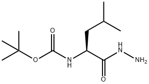 tert-Butyl [(1S)-1-(hydrazinocarbonyl)-3-methylbutyl]carbamate Struktur