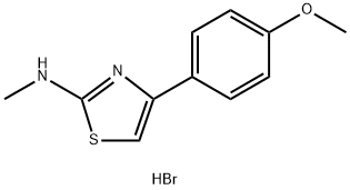 4-(4-甲氧基苯基)-N-甲基噻唑-2-胺氢溴酸盐 结构式
