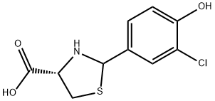 (4S)-2-(3-Chloro-4-hydroxyphenyl)-1,3-thiazolidine-4-carboxylic acid Struktur