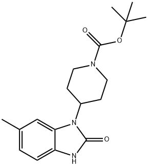 tert-Butyl 4-(6-methyl-2-oxo-2,3-dihydro-1H-1,3-benzodiazol-1-yl)piperidine-1-carboxylate Struktur
