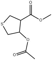 4-Acetoxy-tetrahydro-thiophene-3-carboxylic acid methyl ester Struktur