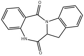 5H-Indolo[2,1-c][1,4]benzodiazepine-6,12(5aH,7H)-dione 结构式