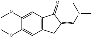 (2Z)-2-[(二甲基氨基)亚甲基]-5,6-二甲氧基二氢茚-1-酮, 1092303-03-1, 结构式