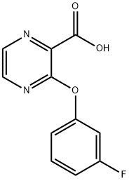 3-(3-氟苯氧基)吡嗪-2-羧酸, 1228552-82-6, 结构式